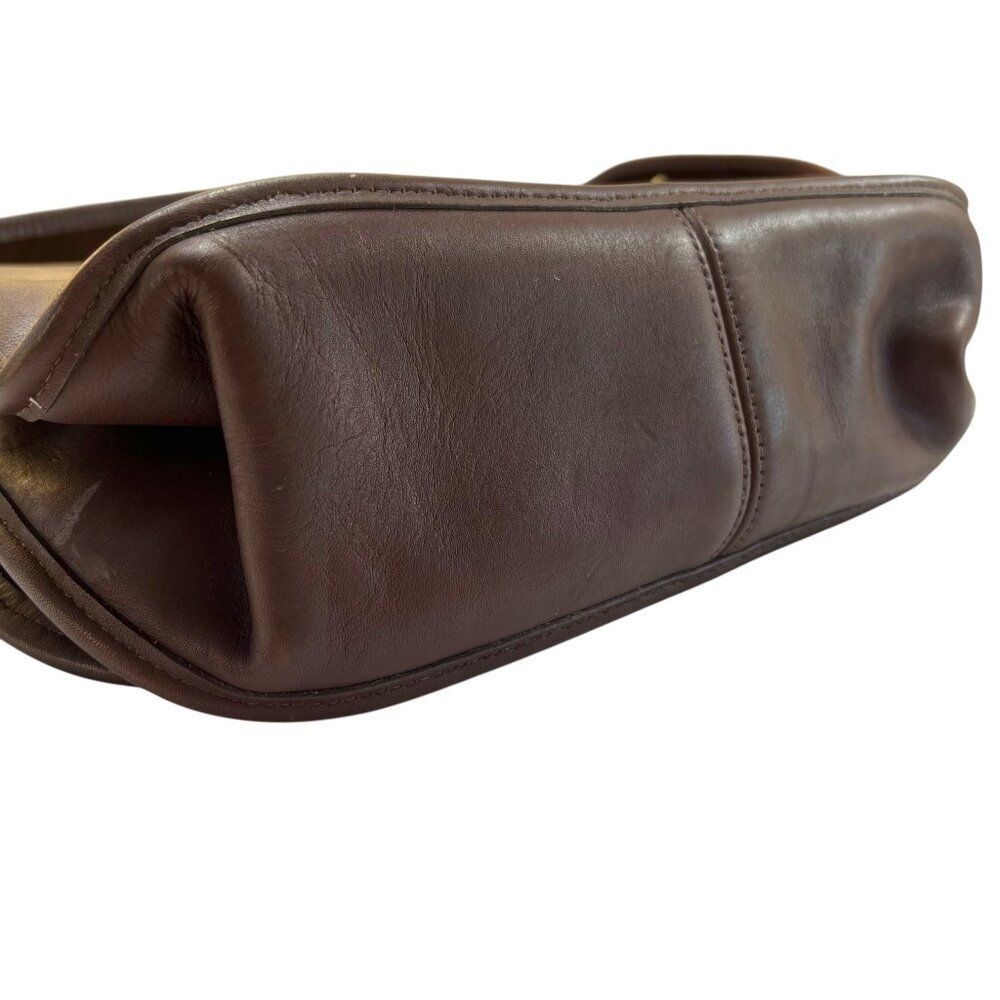 Vintage Coach Patricia Legacy Saddle Crossbody Bag Dark Brown Leather 9951 - Picture 10 of 11